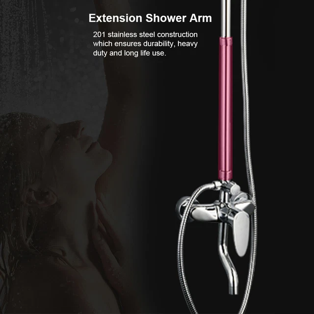 Extensión Brazo de Ducha Acero Inoxidable Tubo Cabezal de Ducha Extensión AA