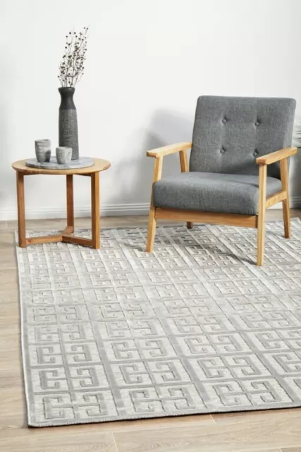 YALE Brenda Silver Modern Rug Floor Mat Carpet