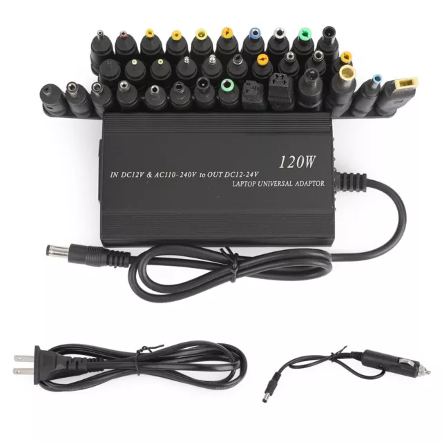 120W Car Home 34 Tips Power Supply Adapter Charger for Laptop Notebook Plug NEW
