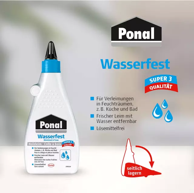 Ponal Cola para Madera Resistente, Alto Verleimungsfestigkeit, 550g Botella /# 3