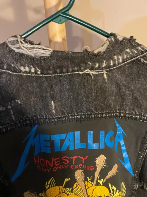 Amiri Metallica Concert Trucker Jean Jacket (black) size small 2