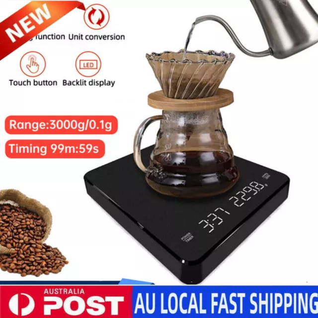 MINI COFFEE SCALE with Timer for Espresso Pour Over Coffee 2/3kg/0.1g  Waterproof $55.92 - PicClick AU