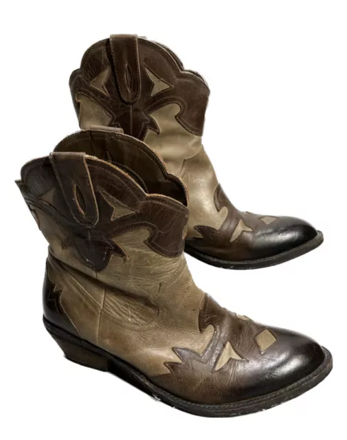 Reba Womens Size 8 M Cowboy Boots tan leather country western