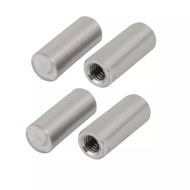 Acciaio inox 304 filettatura femmina M6 10mmx25mm tassello cilindrico perno 4pz