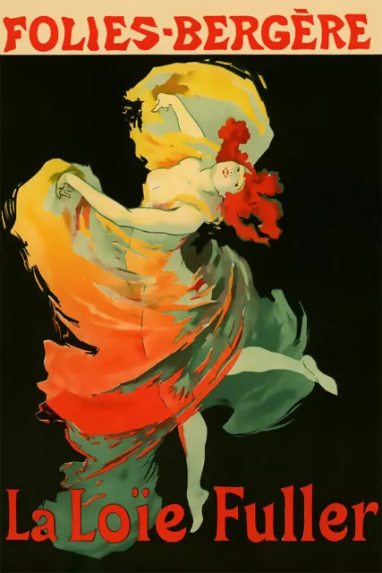 365564 Folies-Bergere La Loie Fuller Vintage Art Decor Wall Print Poster Plakat