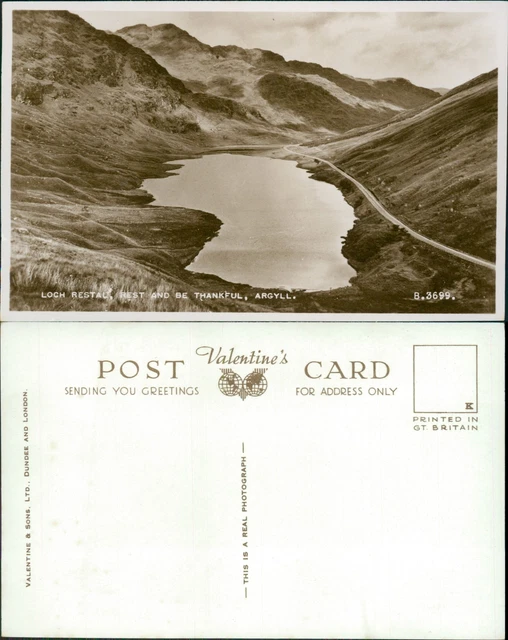 Argyll Loch Restal Real Photo RP B3699 Valentines