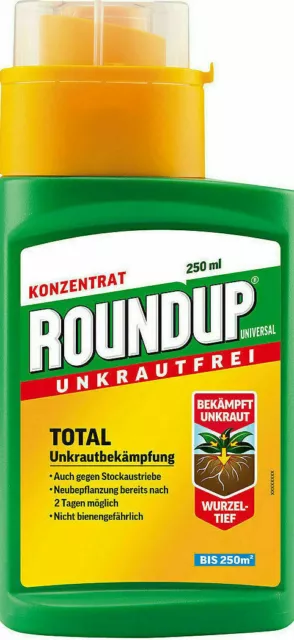 Roundup Universal Total Konzentrat 250 ml für bis zu 250 m² Neu