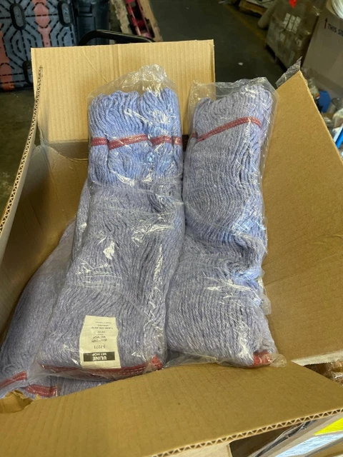 ULINE Wet Mop Head 24 oz Blue #S-7271 BLU Case of 12 New Factory Boxed