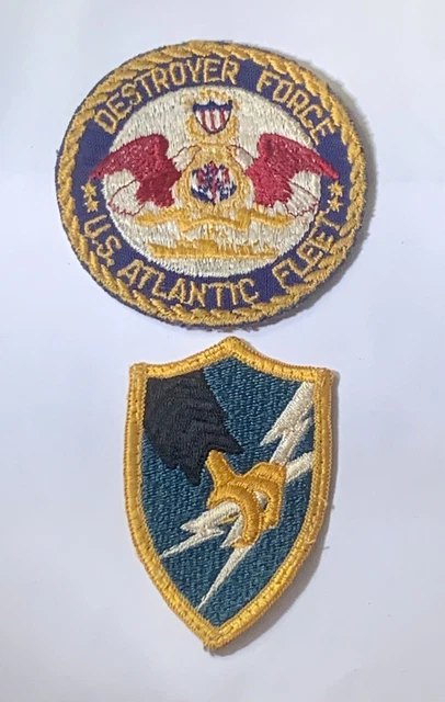U.S.A. Military  Patches (2 ) Vietnam Era Army Security , Navy Destroyer Force