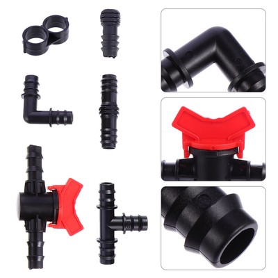 Mirrwin Valve Commutateur Arrosage PE Vanne en Plastique Accessoires D'aquarium avec Vannes Vanne Droite Régulateur de Soupape Utilisé pour L'irrigation des Pelouses de Jardin et L'aquarium 5 Pcs 