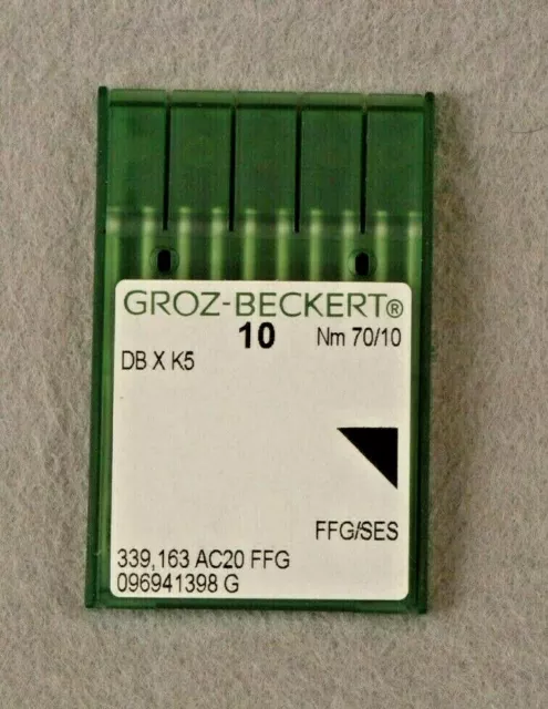 20 agujas máquina de coser bordado industrial Groz Beckert DBXK5 70/10 bola PT