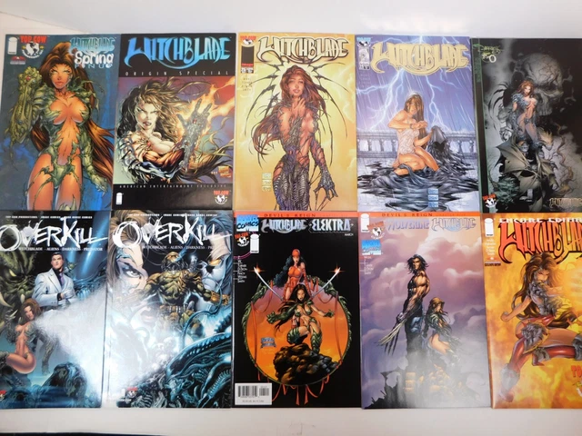 WITCHBLADE #10, 14 Gold ++ - WOLVERINE - OVERKILL - ELEKTRA - HIGH GRADE LOT