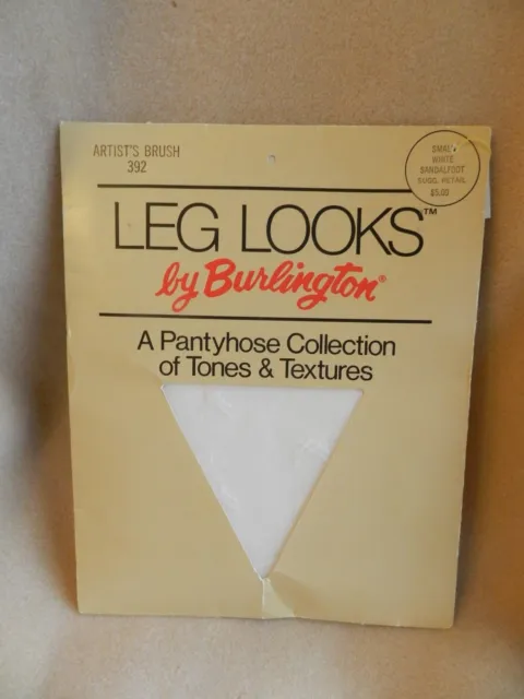 Burlington Pantyhose Leg Small White Sandalfoot Artist's Brush 392
