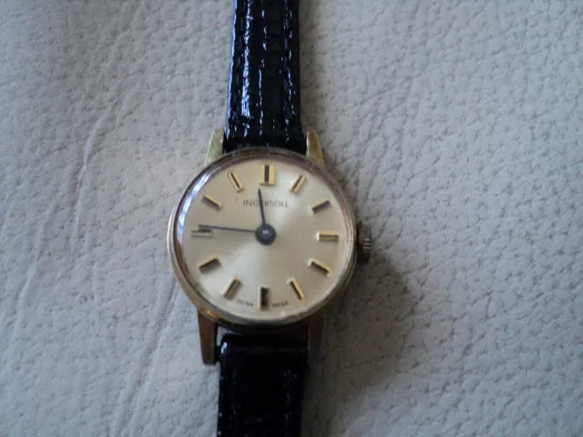 VINTAGE INGERSOLL GOLD Plated Swiss Made Ladies Watch Working No 4028 25.00 PicClick UK