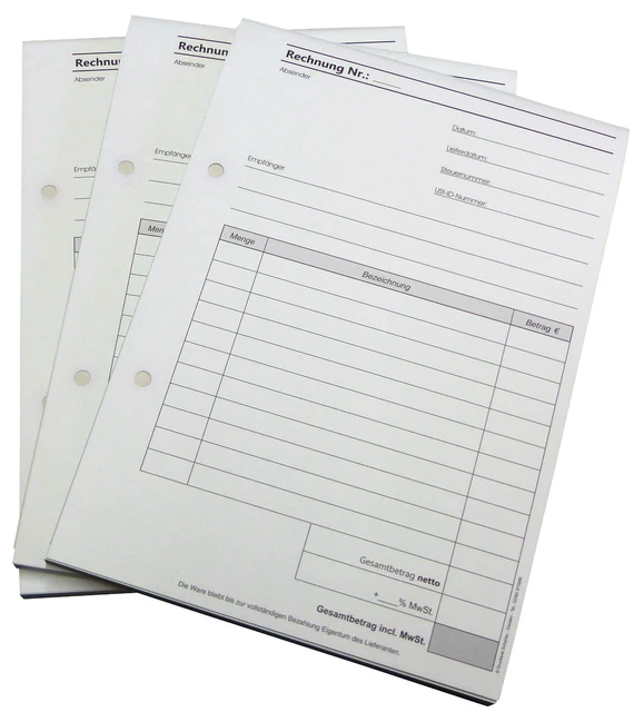 25x TAXI-Quittung 2x50 Blatt selbstdurchschreibend TAXI-Fahrpreisquittung NEU