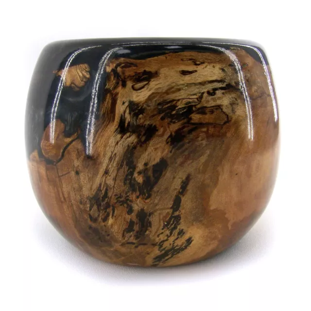 Spalted Black Cherry with Resin Signed Hand Turned Bowl 2023 Mike Alachua #008