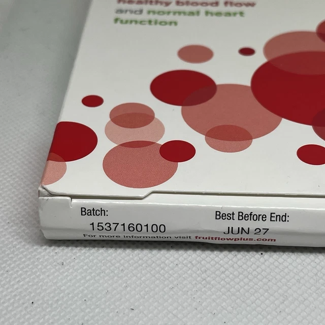 FRUITFLOW + OMEGA 3 Capsules 30 Capsules Heart Support BBE:06/2027 New ...