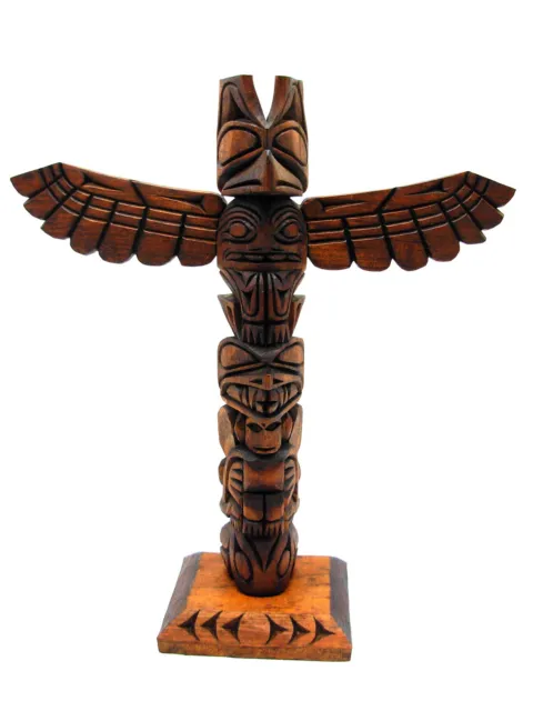 Rita Williams Signed Hand Carved Totem Nuuchahnulth Pacific NW First Nation MINT