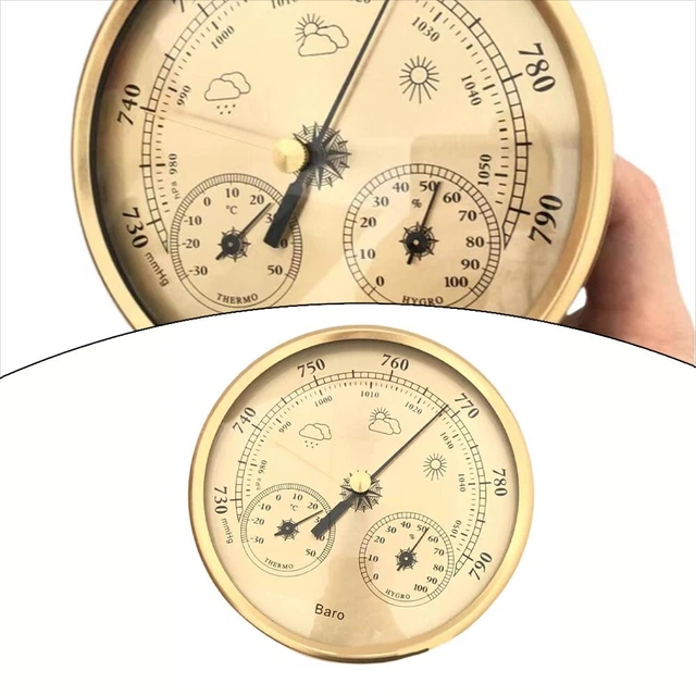 PRECISE DATA WITH 130mm 3 in 1 Temperature Humidity Pressure Barometer ...