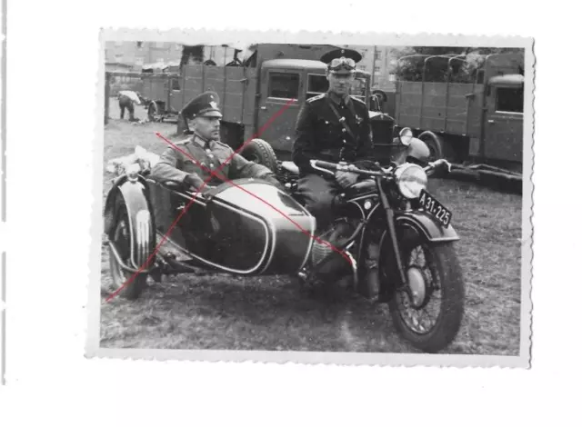 Nr-52014 Foto 2,Wk Deutsche Polizei Österreich Anschluss Motorrad Beiwagen