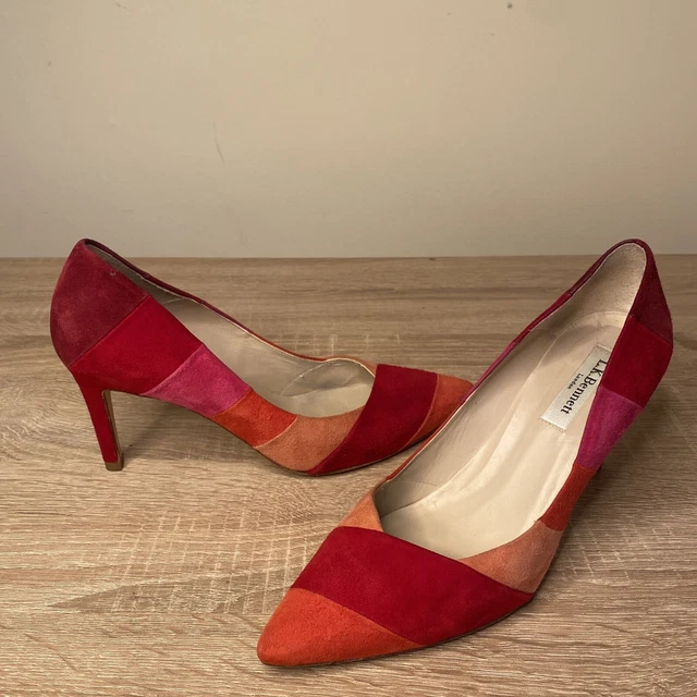 L.K. BENNETT WOMEN Pink Suede Mid Heeled Court Shoes UK 5 EU 37.5 80.99 PicClick UK