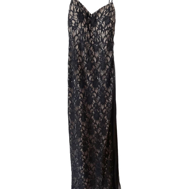 Morgan & Co. Women's Floral Lace Strappy Sweetheart Neck Night Gown Size 9/10