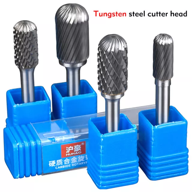 Tungsten Carbide Burr  6to 16mm Heads Rotary Burr Files Milling Cutter 6mm Shank