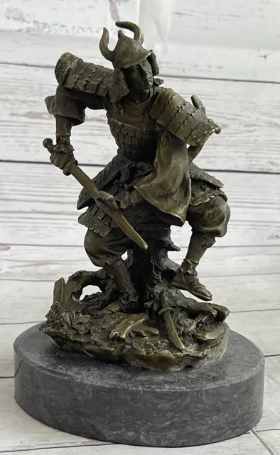 Pure Bronze Japanese Warrior Samurai Bookend Statue Hot Cast Sculpture Figure