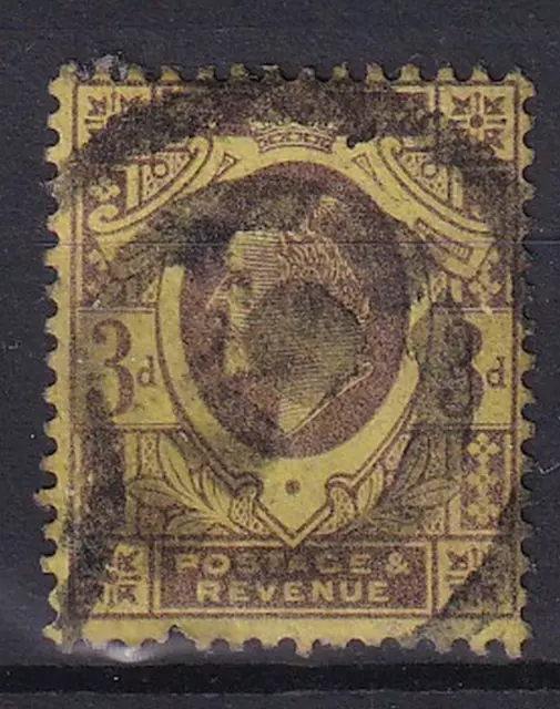 Great Britain 3d Dull Purple Orange Yellow SG232A Used No Gum Not Hinged CV £100