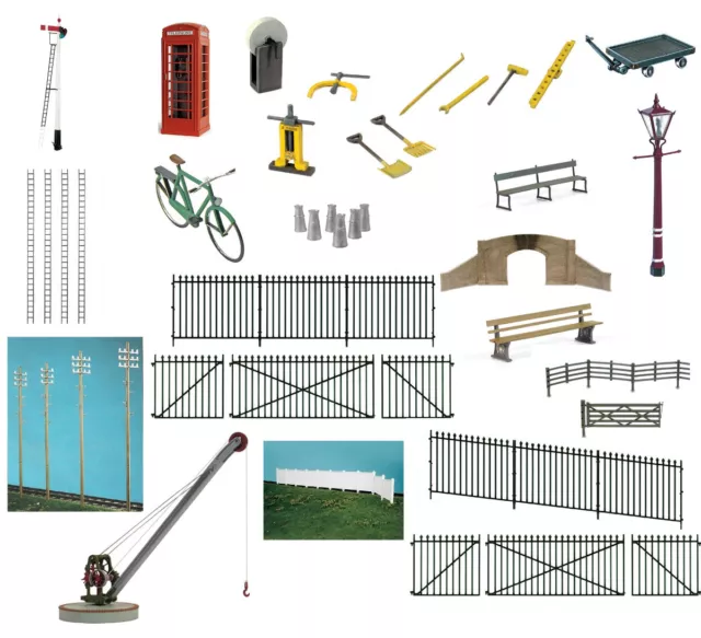 Peco O gauge accessories for model railway - plastic model kits