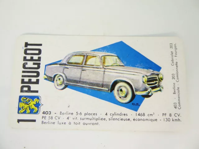 Rare Carte A Collectionner Collectible Card Cafe Lideal - Peugeot Berline -