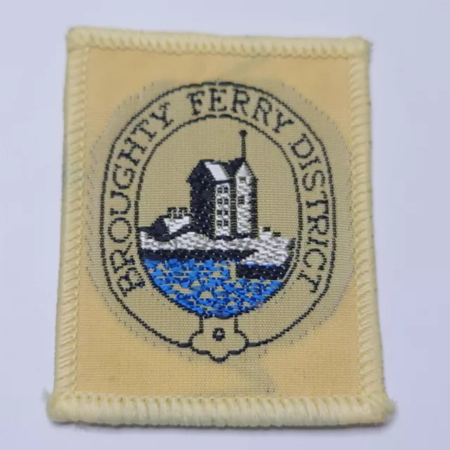 Broughty Ferry District Scout Patch Badge Scouting EXT Older back