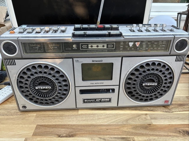 SHARP GF-9090 VINTAGE ghettoblaster boombox - Radio cassette tape ...