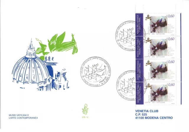 2004 Fdc Venetia N 376 Vaticano Musei Vaticani E Arte Viaggiata Mf61038