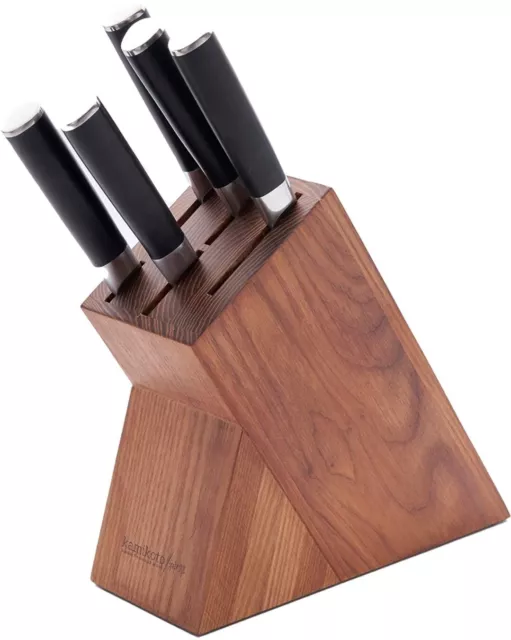 Bloque de cuchillo Kamikoto Kenrui para cinco bloques de madera 5 cuchillo, ranura de carnicero Honshu