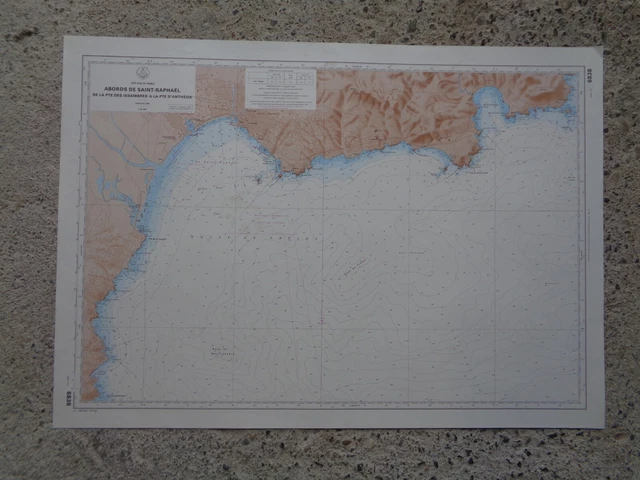 CARTE  MARINE / Abords de Saint-Raphaël de la pointe des Issambres à Anthéor