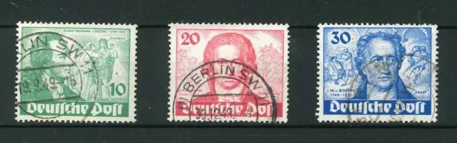 Spitzen Berlin Goethe - Michel-Nr. 61-63 - gestempelt - Mi. 180,-