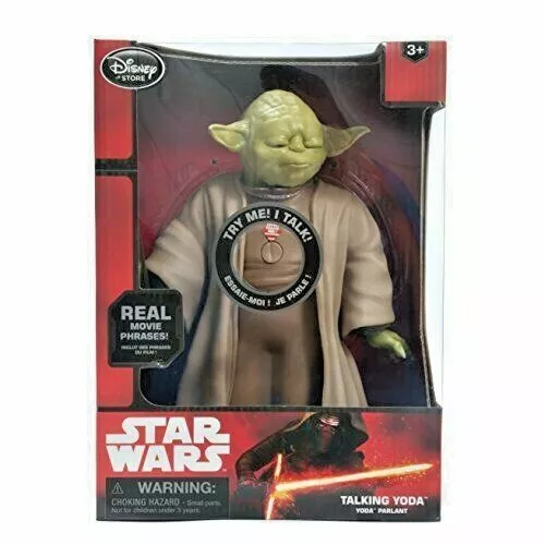 Talking Yoda Figure 10'' Star Wars The Force Awakens Disney Store Exclusive