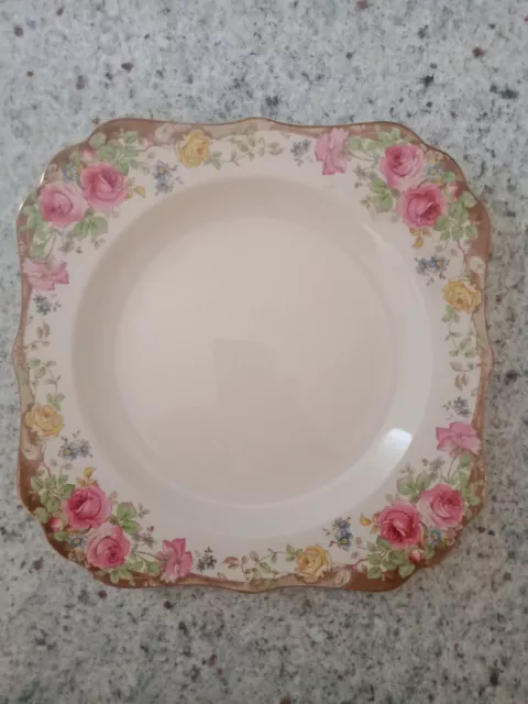 Royal Doulton. English Rose. Square Cake Plate. D6071. Made In England.