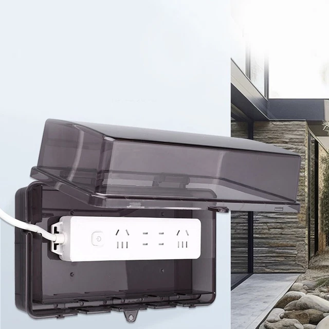 Boîte Prise étanche Extérieur Noir – Pour 2 Prises – Protection Pluie, Poussière – Montage Facile – Polypropylène Robuste – Idéal Jardin, Garage, Terrasse - 13