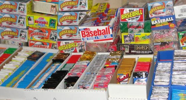 Vintage Old Baseball Cards - Unopened Packs from Wax Box Case Huge 100 Card Lot