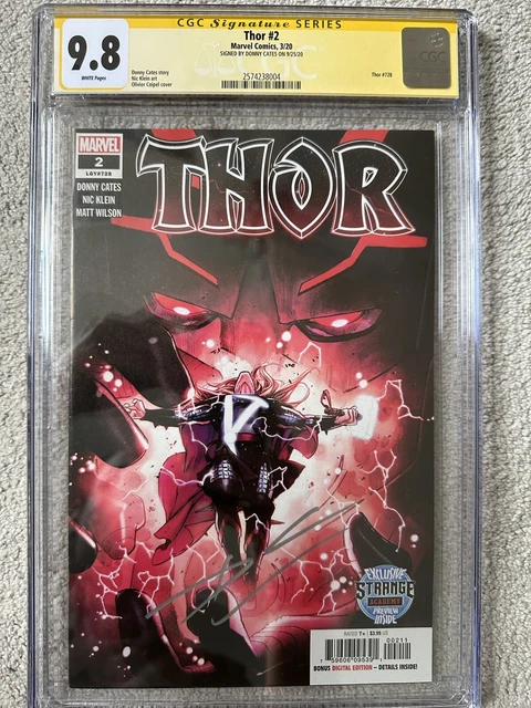 Thor #2 CGC SS 9.8 1st Black Winter DONNY CATES SIGNED