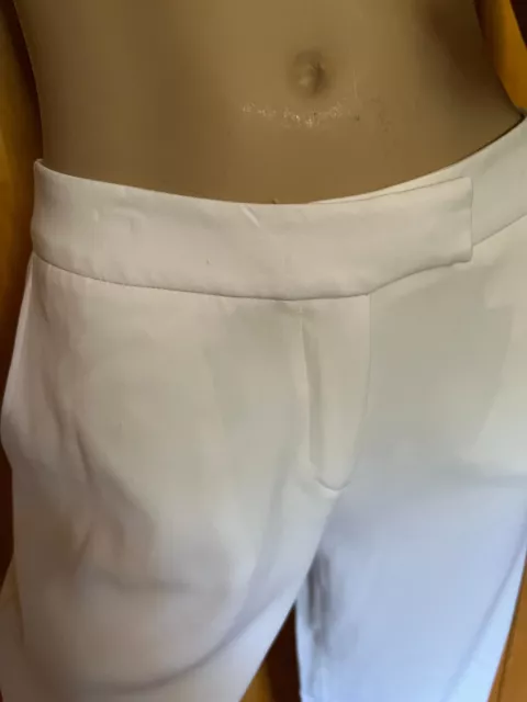 Emporio Armani Pantaloni Donna Bianchi Palazzo Tg 40 Affusolato