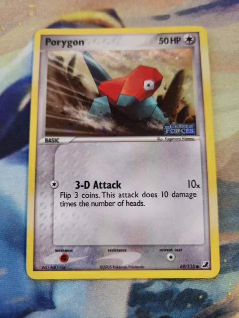 Pokemon Card Porygon 69/115 Holo Stamped EX Unseen Forces Near Mint