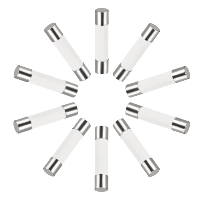 Céramique Fusible à Cartouche 6.3A 250V 6x30mm Fusibles pour Amplificateur 10Pcs