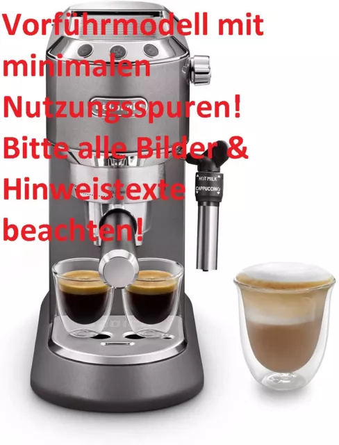 DeLonghi Dedica Style EC785.GY, traditionelle Barista-Maschine mit Pumpe, Grau