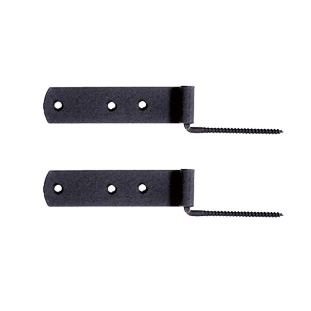 Shutter Strap Hinge Black Steel Galvanized Pack of 2 | Renovator's Supply