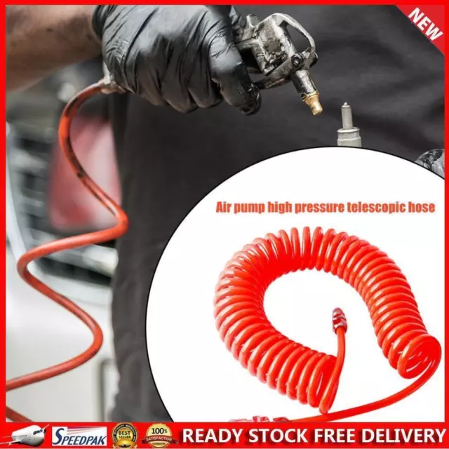 8x5mm High Pressure PU Telescopic Spring Tube Air Compressor Hose Spiral Pipe UK