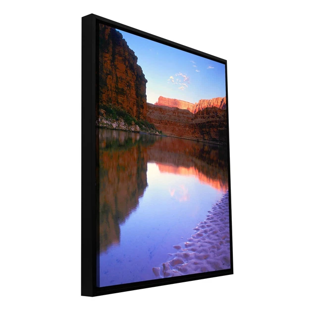 ArtWall Dean Uhlinger 'Marble Canyon Sunrise' Floater Framed  Small