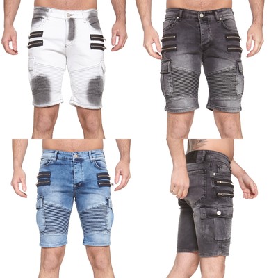 salvarini uomo Jeans Designer Slim Short Pantaloni Corti Shorts Bermuda o143 NUOVO A 